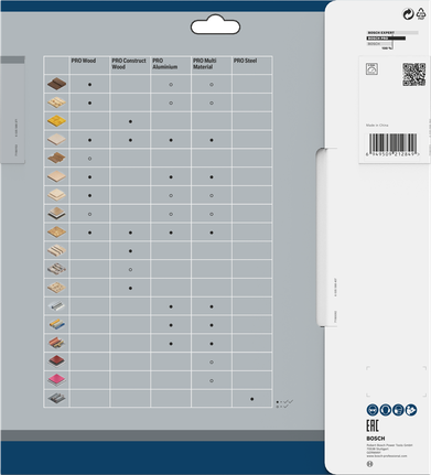 Lâmina de serra circular Bosch PRO Wood 254 x 2,5 x 25 mm.